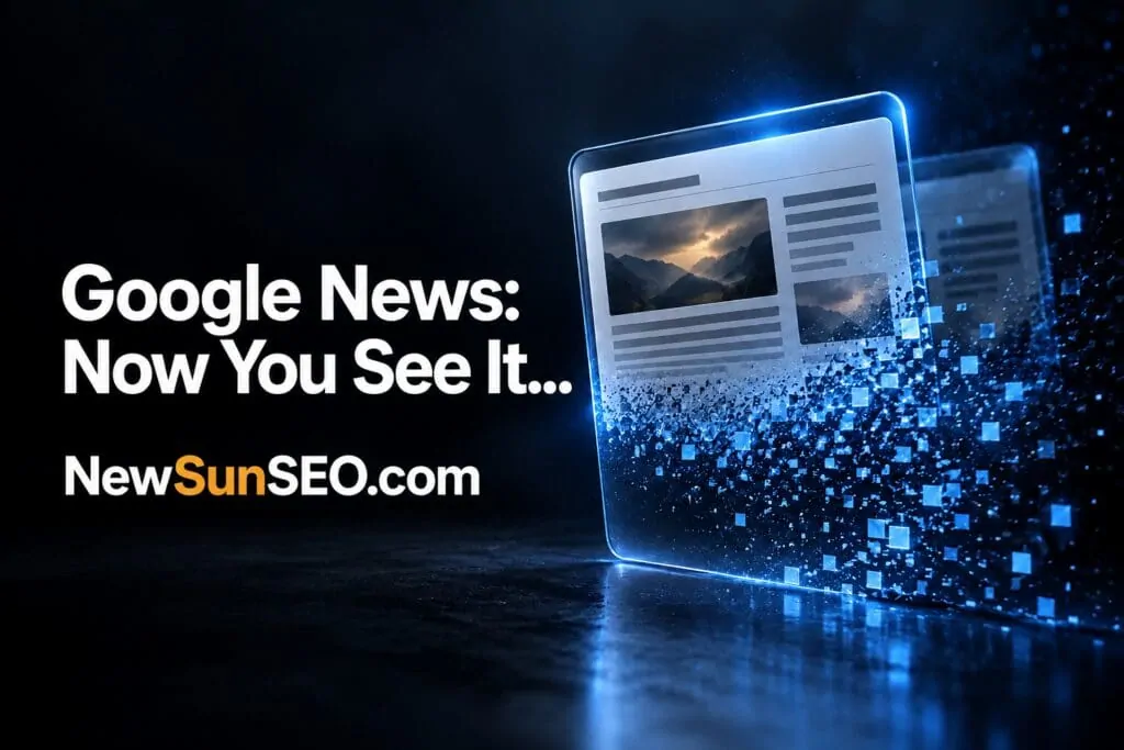 Publisher articles vanishing from the Google News Tab