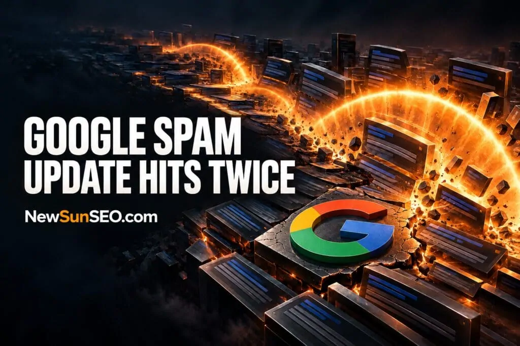 Google spam update shattering search result blocks amid fiery shockwaves
