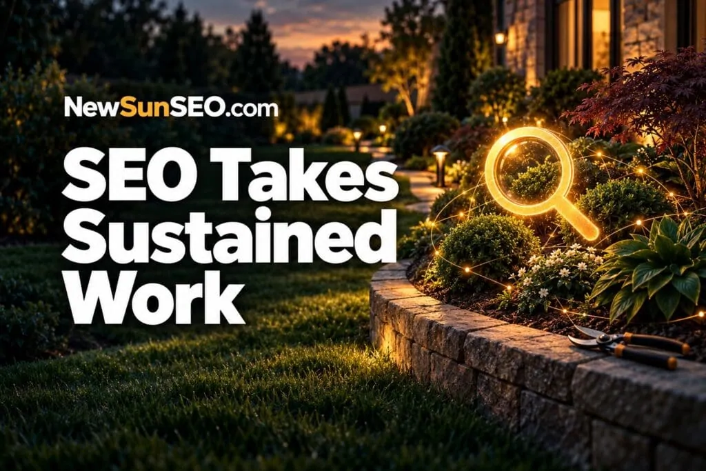 SEO Takes Sustained Work - Landscaping AI-SEO | NewSunSEO