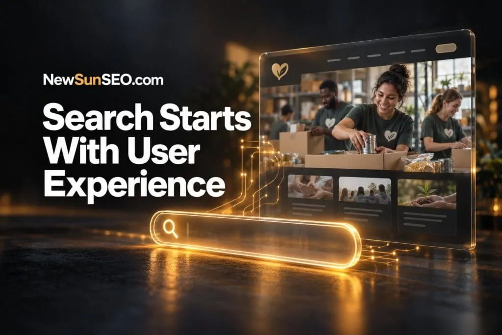 Search Starts With User Experience - Nonprofit AI-SEO | NewSunSEO