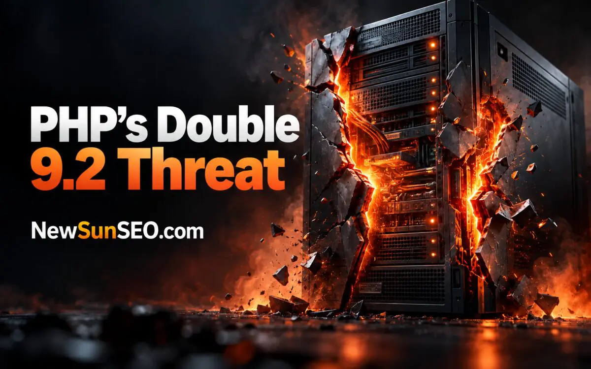 Cracked server bursting with flames after a PHP security release