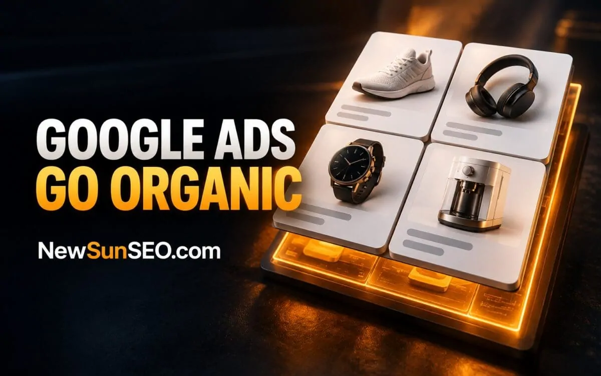 Google sponsored products grid disguised as organic shopping listings
