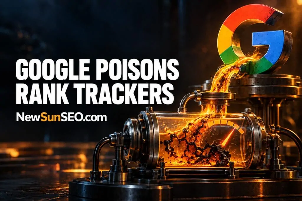 Google pouring glowing molten liquid into an industrial tank illustrating this week search news