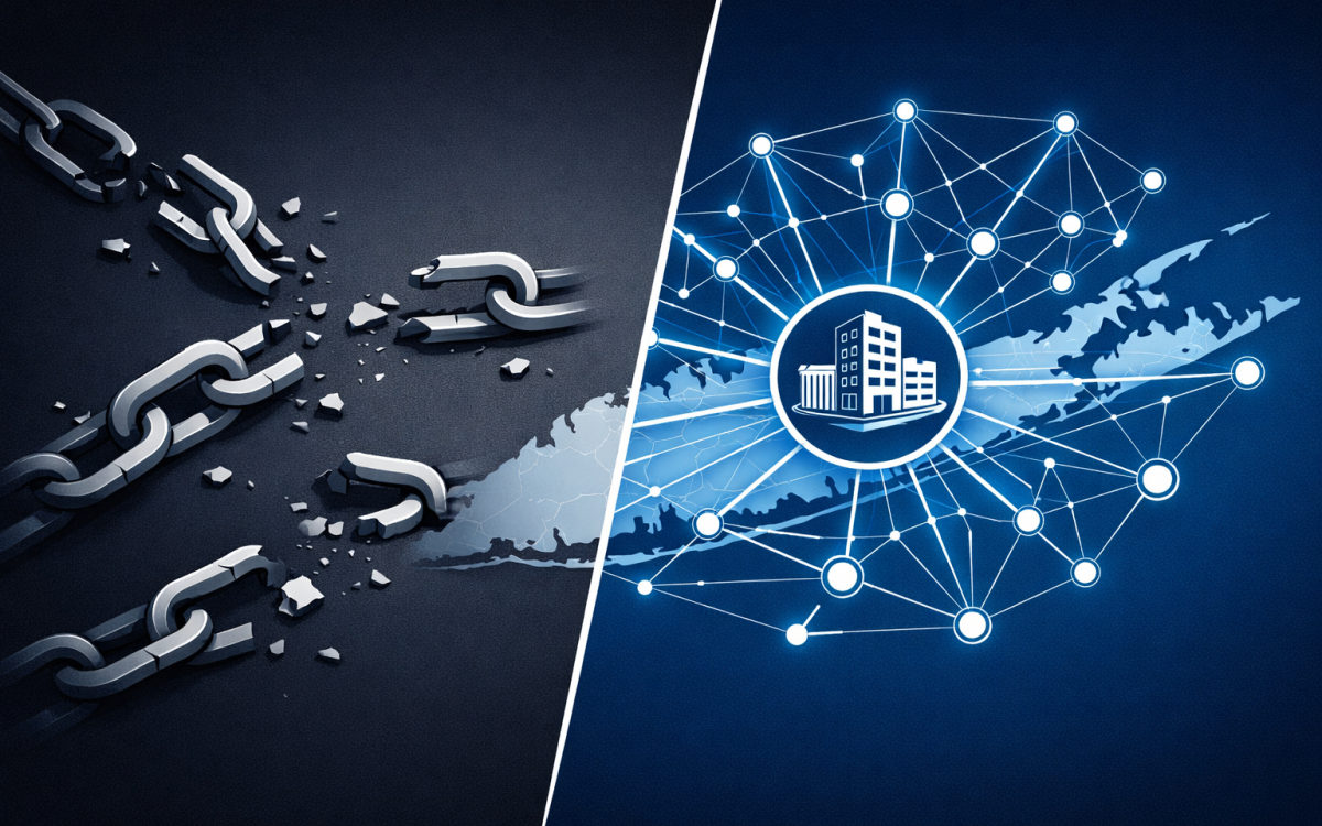 Illustration comparing manufactured link building with earned editorial links for Long Island SEO strategy