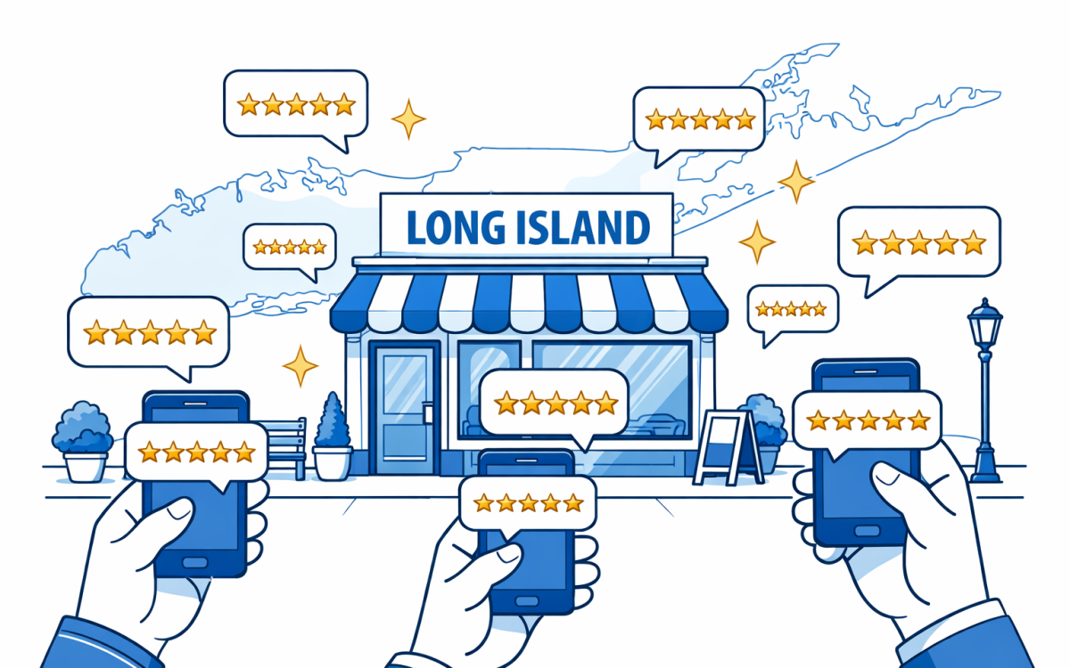 Long Island business earning five-star online reviews on smartphones