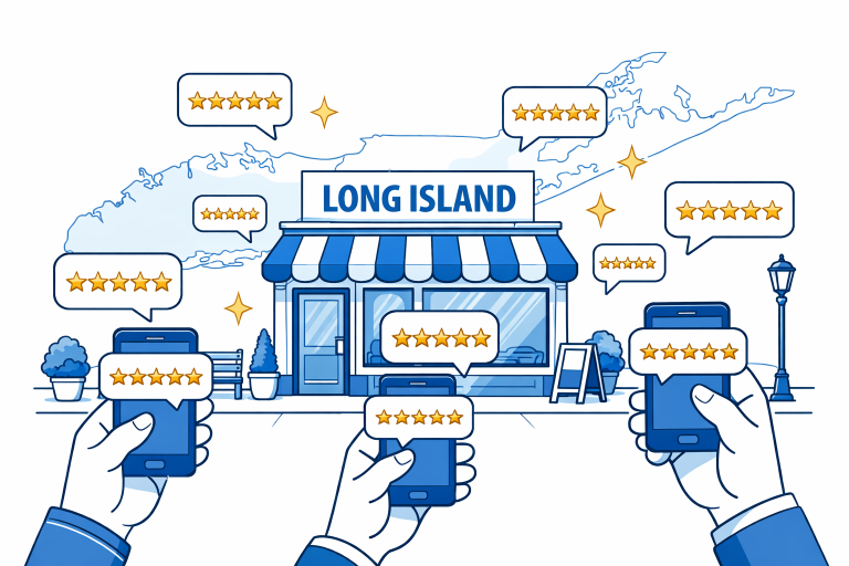 Long Island business earning five-star online reviews on smartphones