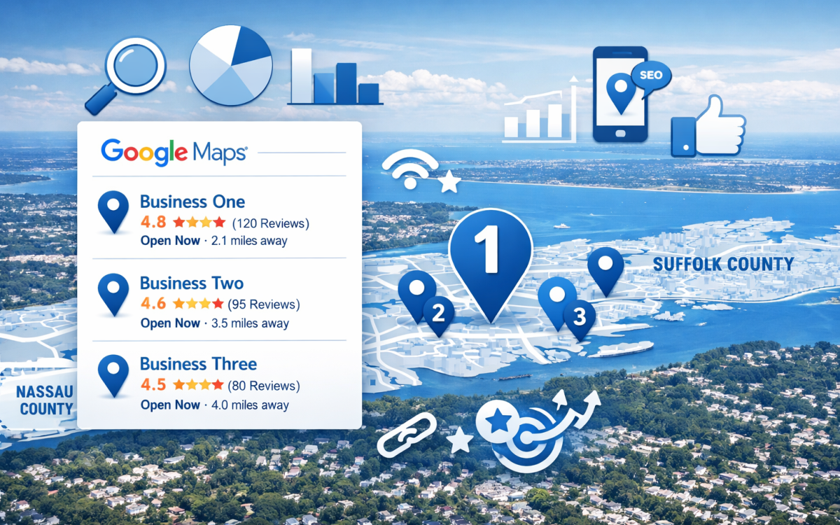 Local SEO for Long Island businesses - Google Maps local pack ranking strategy