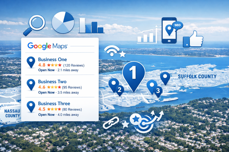 Local SEO for Long Island businesses - Google Maps local pack ranking strategy