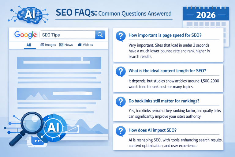 SEO FAQ 2026 guide for Long Island businesses with search questions and answers