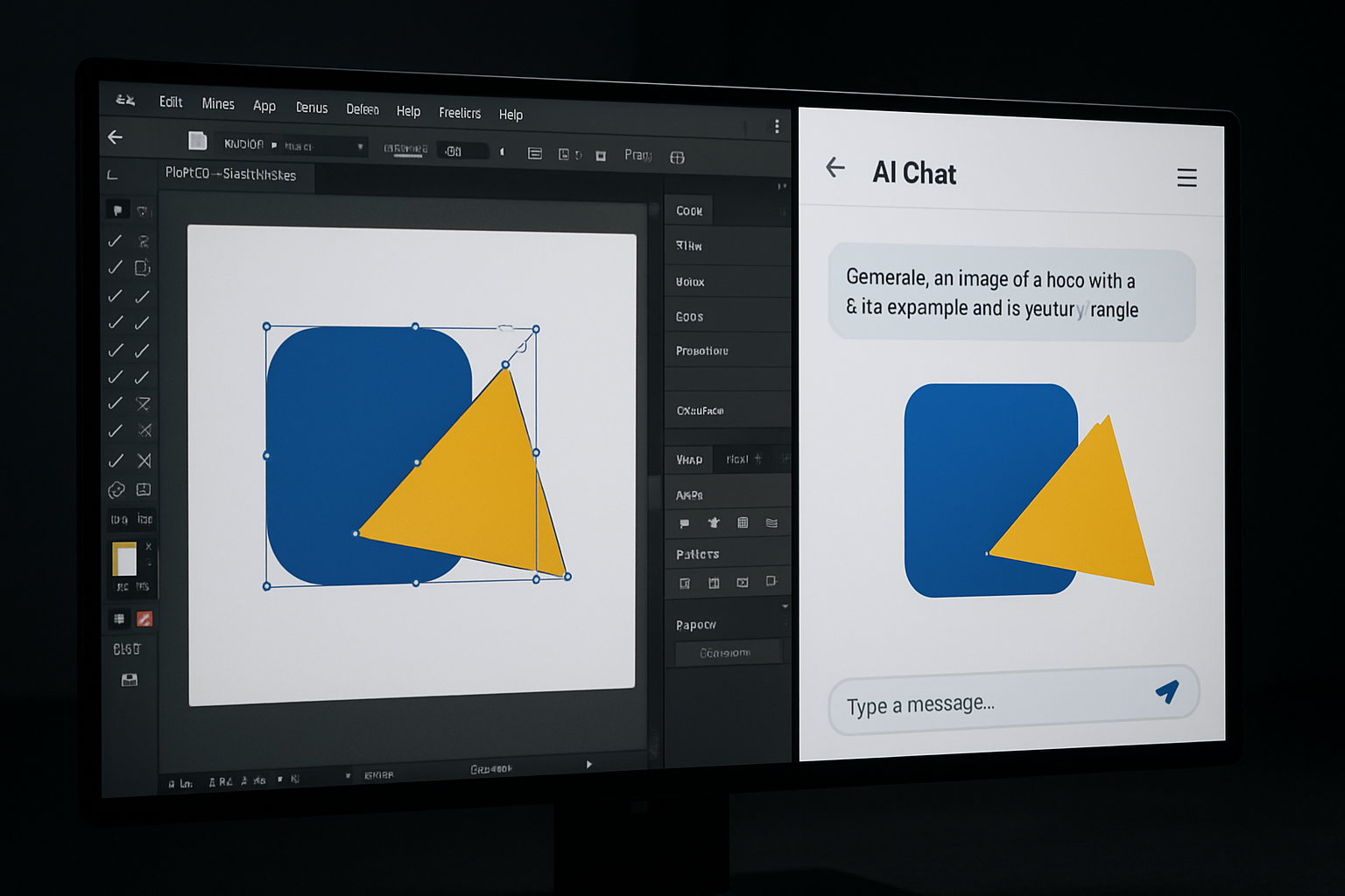 Design software comparison on screen
