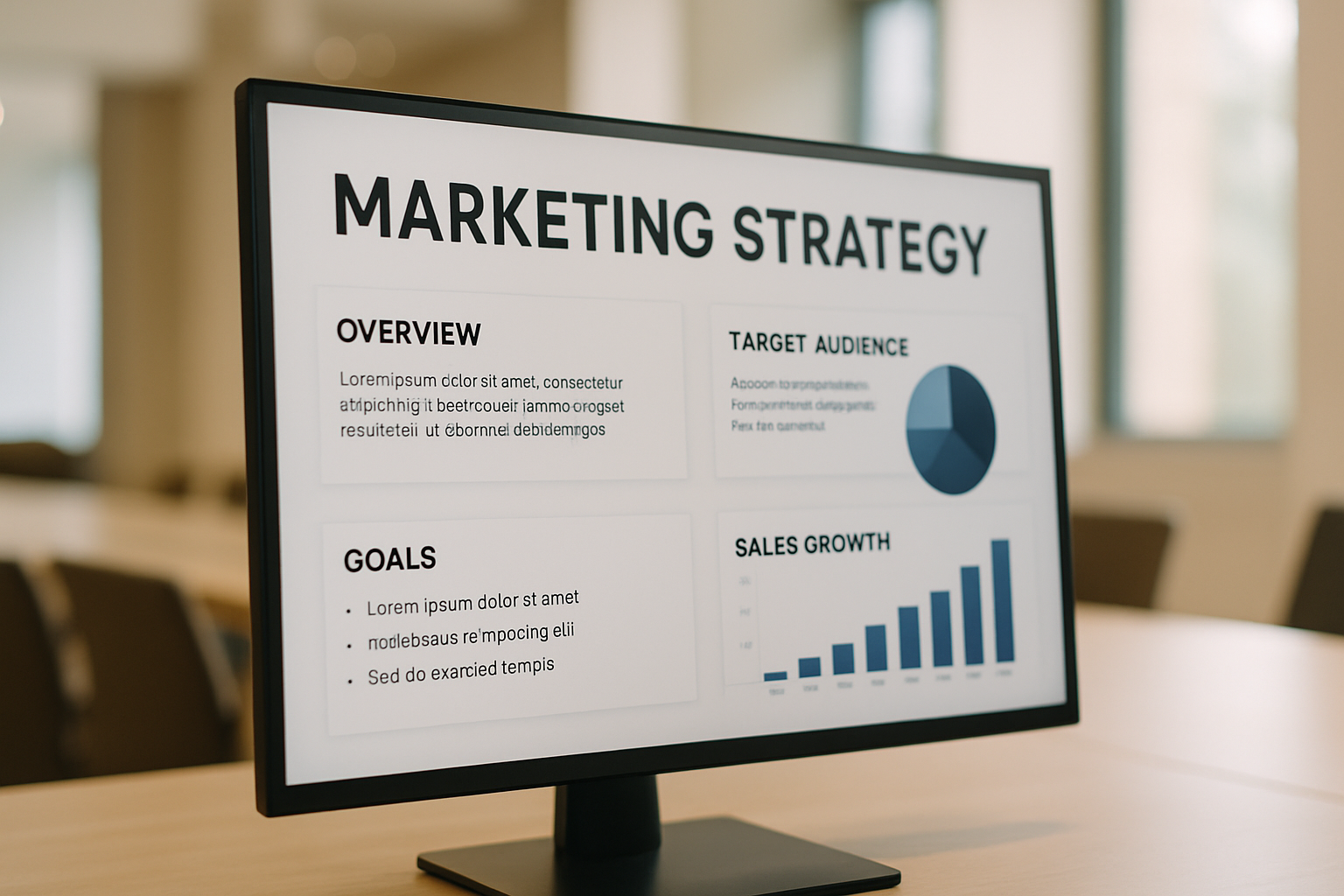 Polished marketing presentation generated by AI design tool