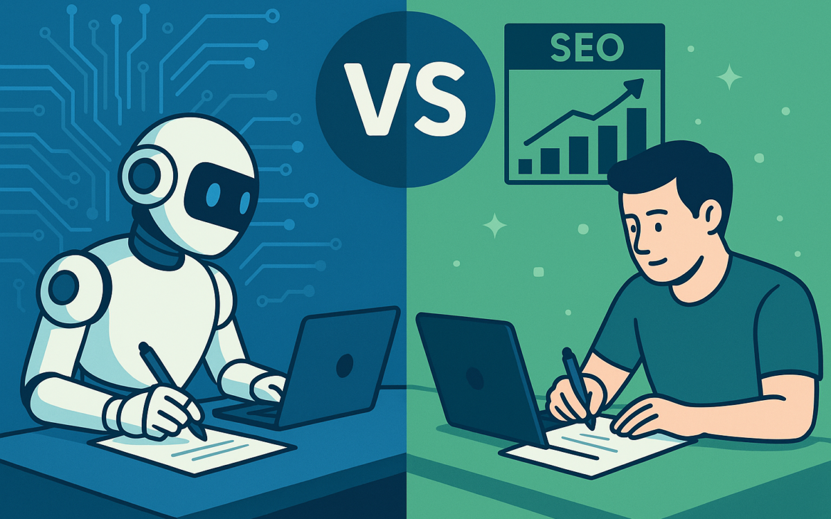 AI content vs human content SEO comparison