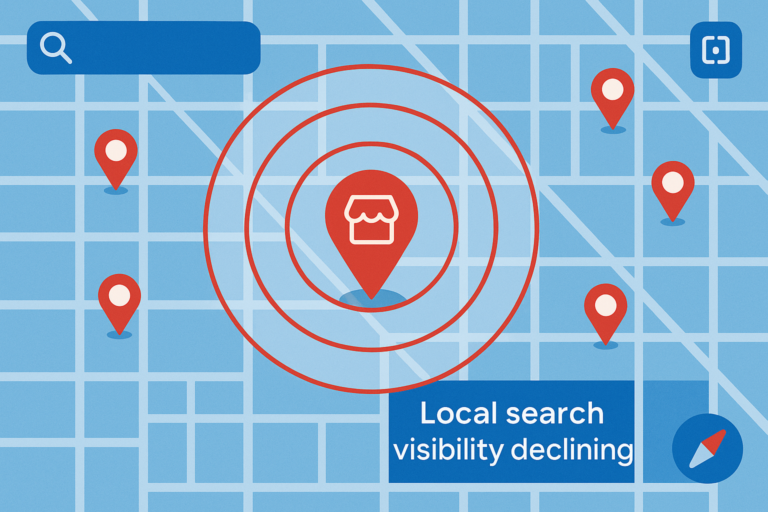Local SEO visibility radius shrinking 2026