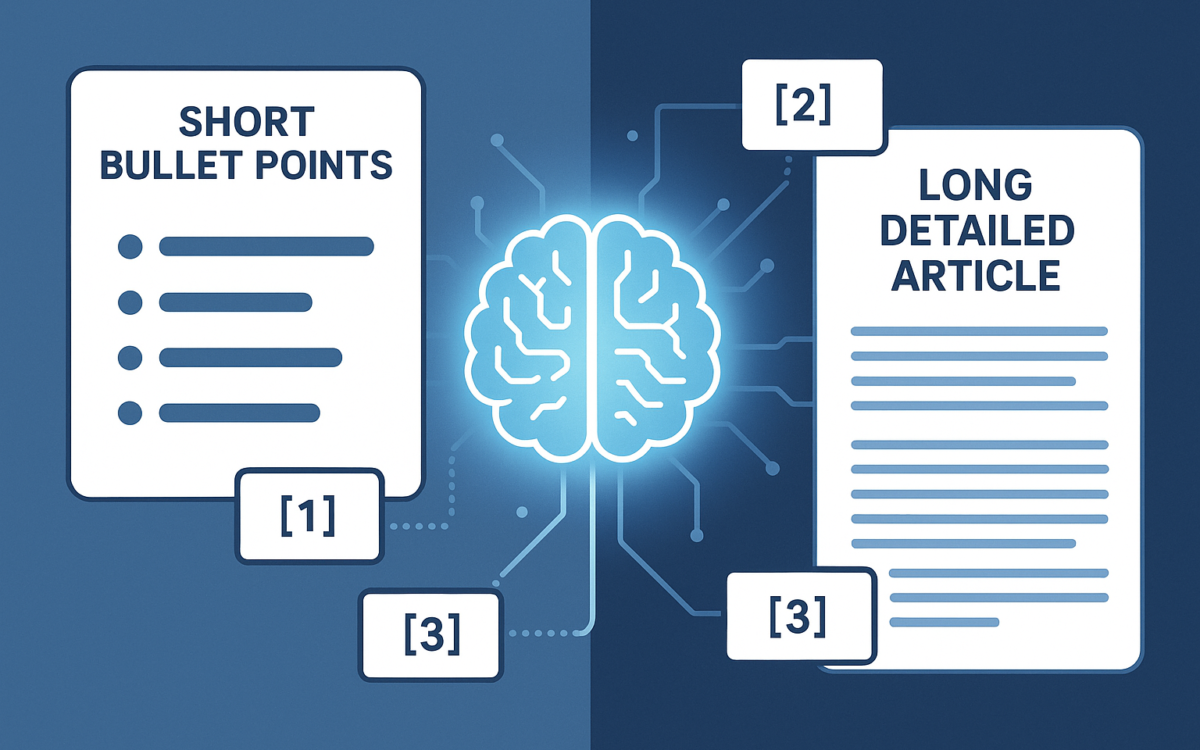 Short vs long content for AI Overviews SEO strategy